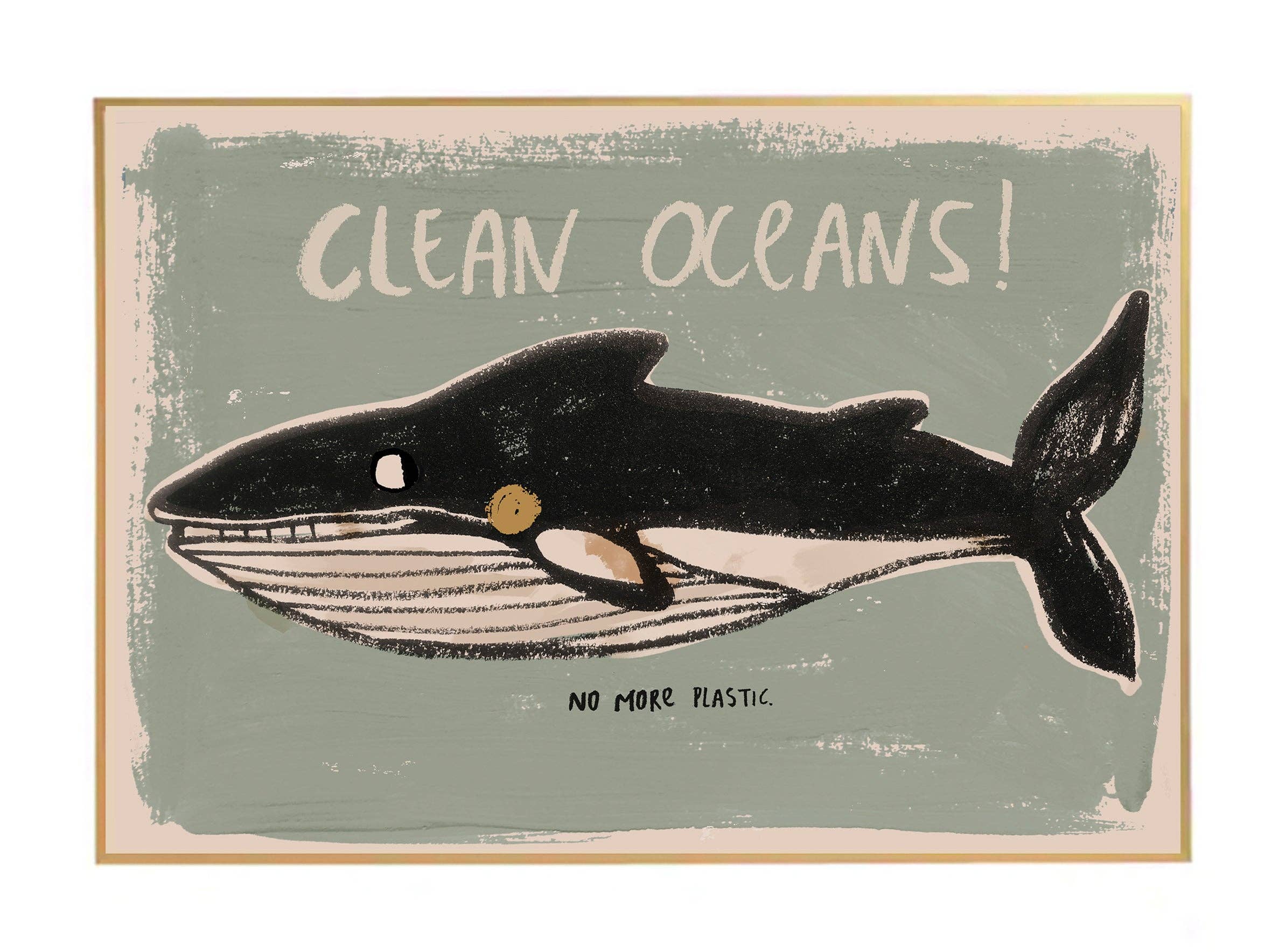 Clean oceans wallposter 50X70CM