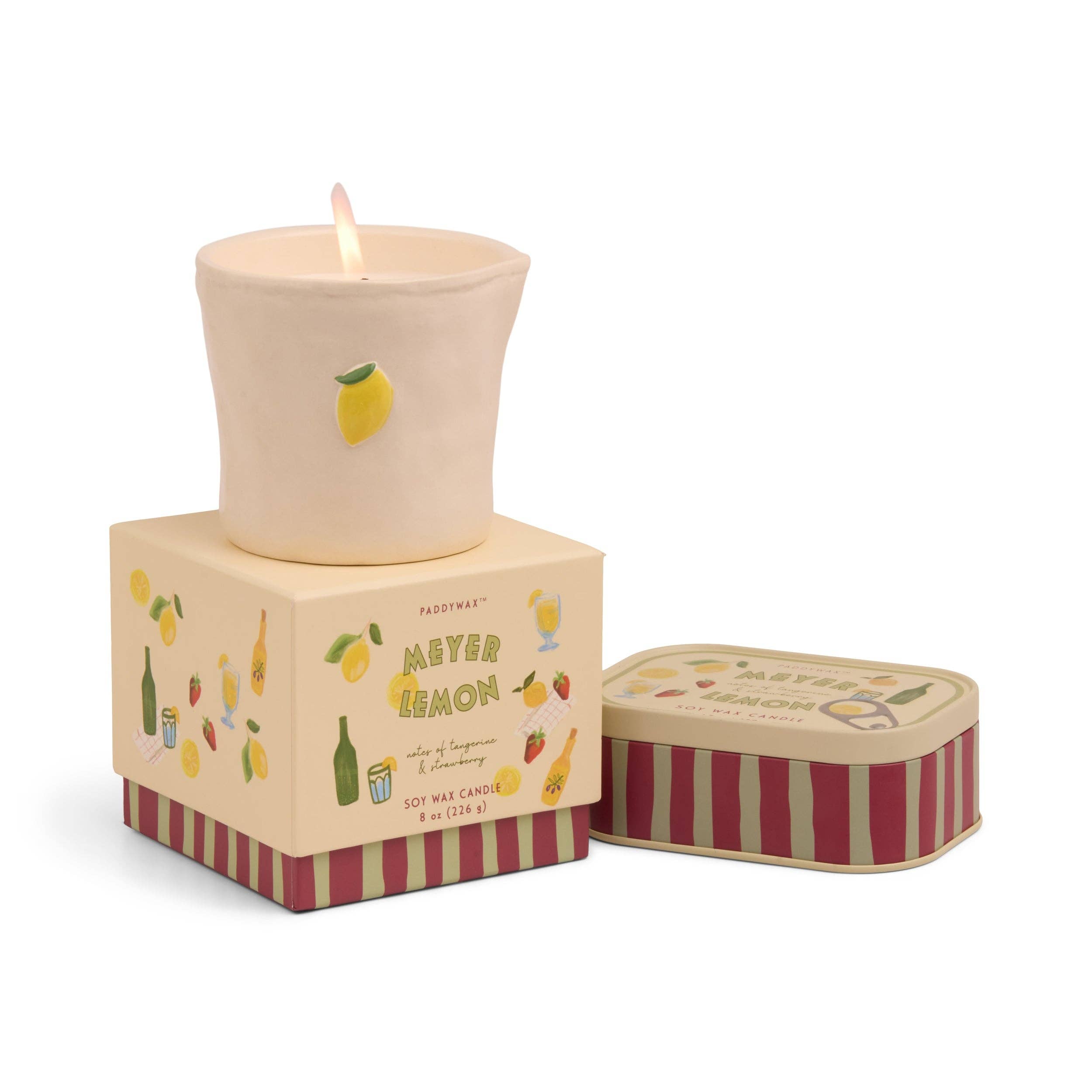 Paddywax Bistro Lemon Ceramic Candle - Meyer Lemon