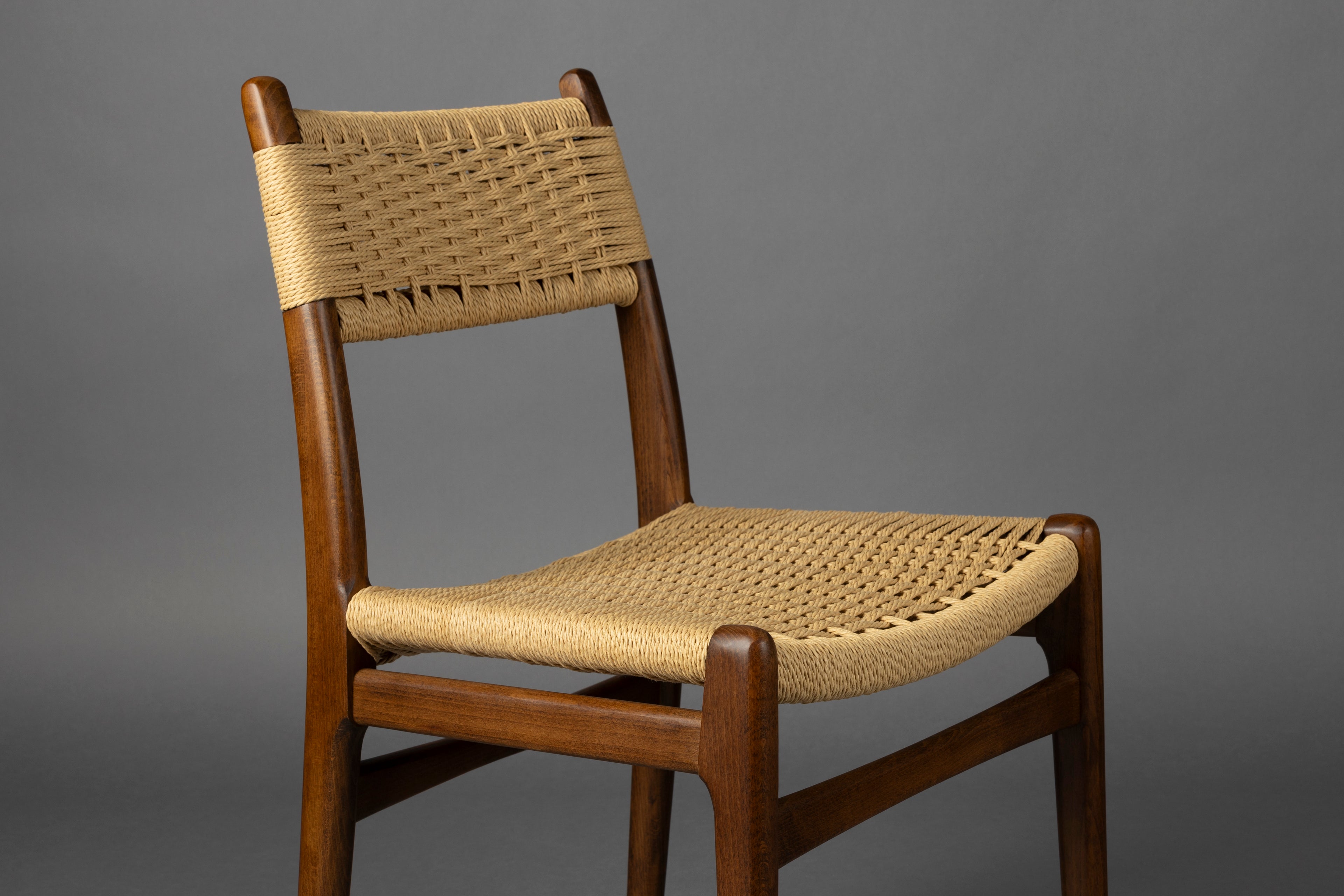 Cecile Beechwood &amp; Woven Rope Chair