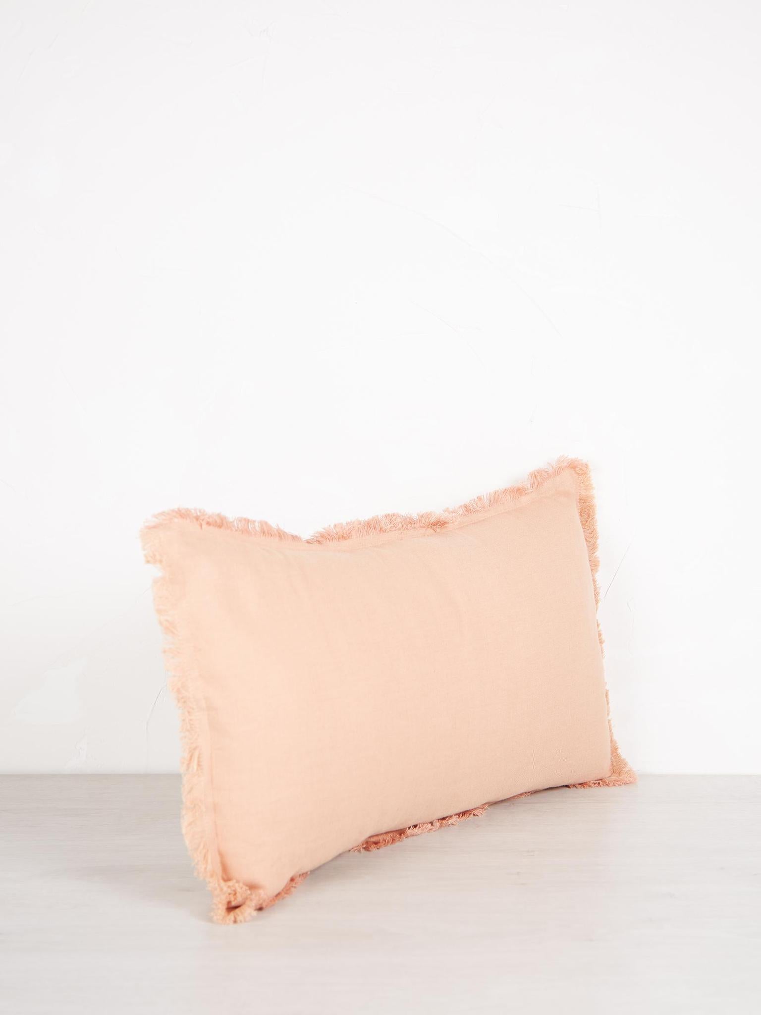 Laly Linen &amp; Cotton Plain Cushion in Epice - 30x50cm