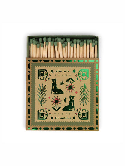 Jumbo Boxed Matches w/ Foil Accents, 100 Matches - 6 Colours Available