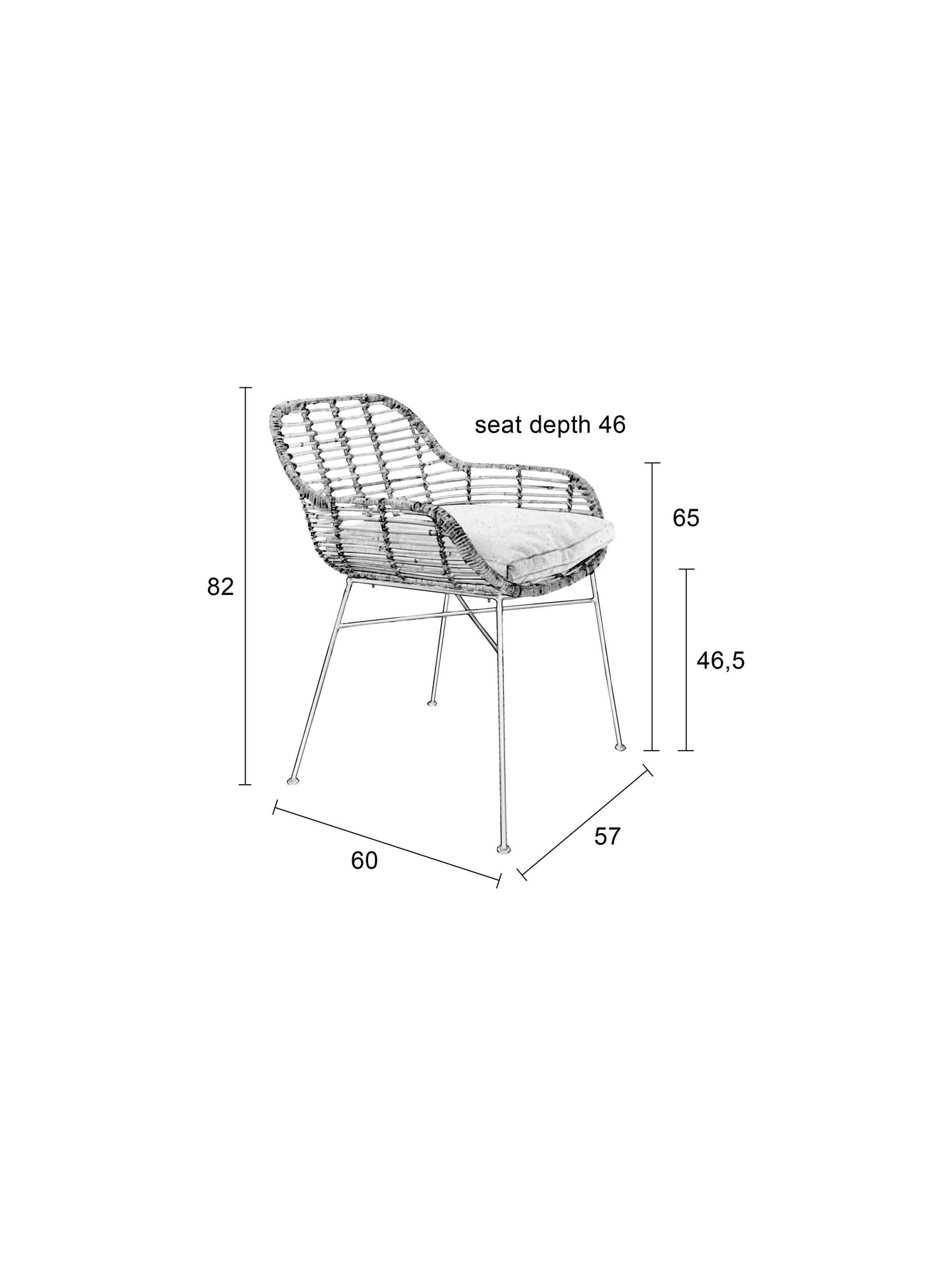 Tiger Rattan Dining Chair