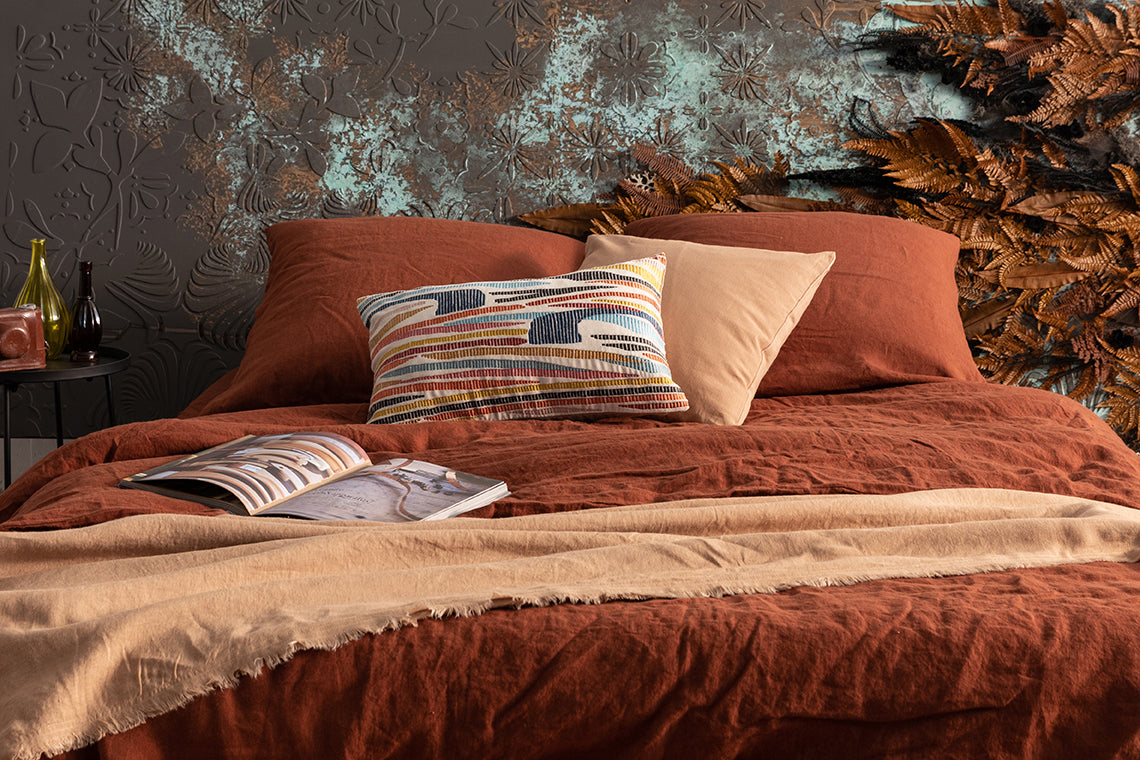 Zeff Stonewashed Linen Pillowcase Pair - Caramel