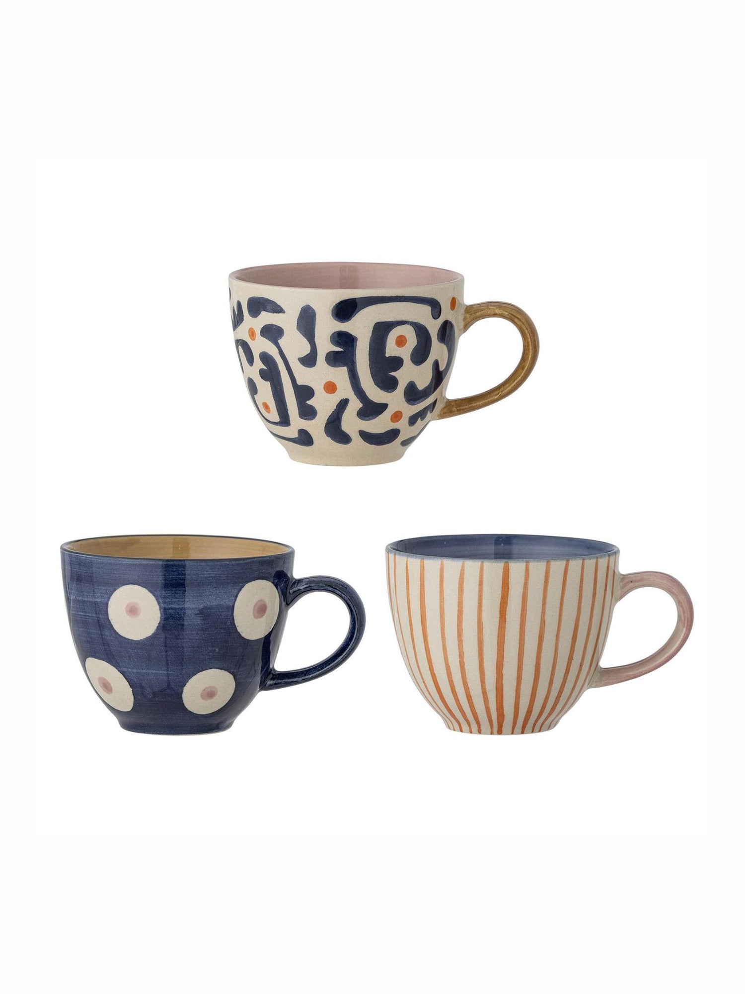 Eviaya Cup, Blue, Stoneware - 3 Patterns Available