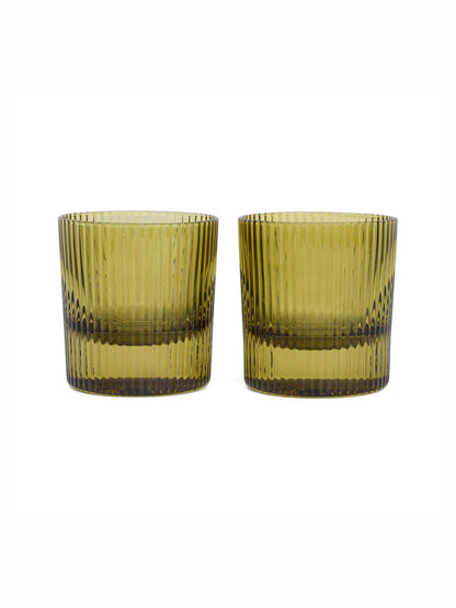 The Scout Lowball Glass - Set of 2 - Olive