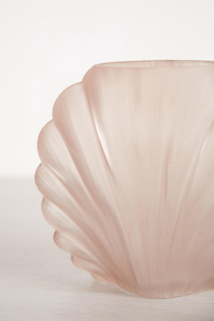 Blush Glass Shell Decorative Bowl