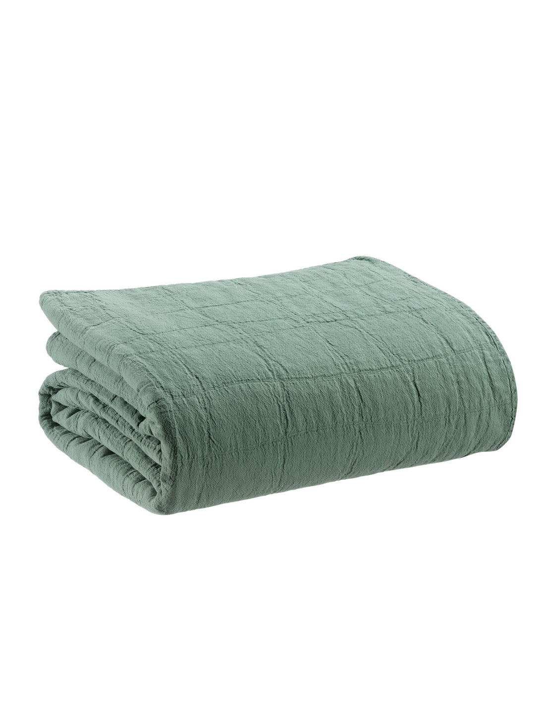 Titou Recycled Plaid Throw - Vert De Gris