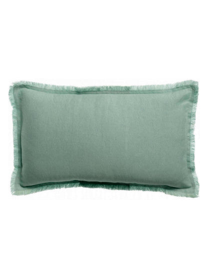 Laly Linen &amp; Cotton Plain Cushion in Opaline - 30x50cm