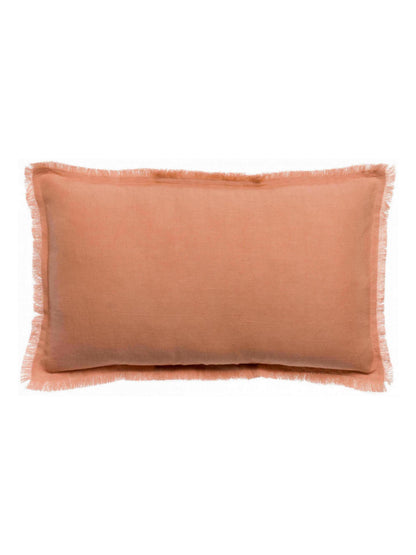 Laly Linen &amp; Cotton Plain Cushion in Epice - 30x50cm