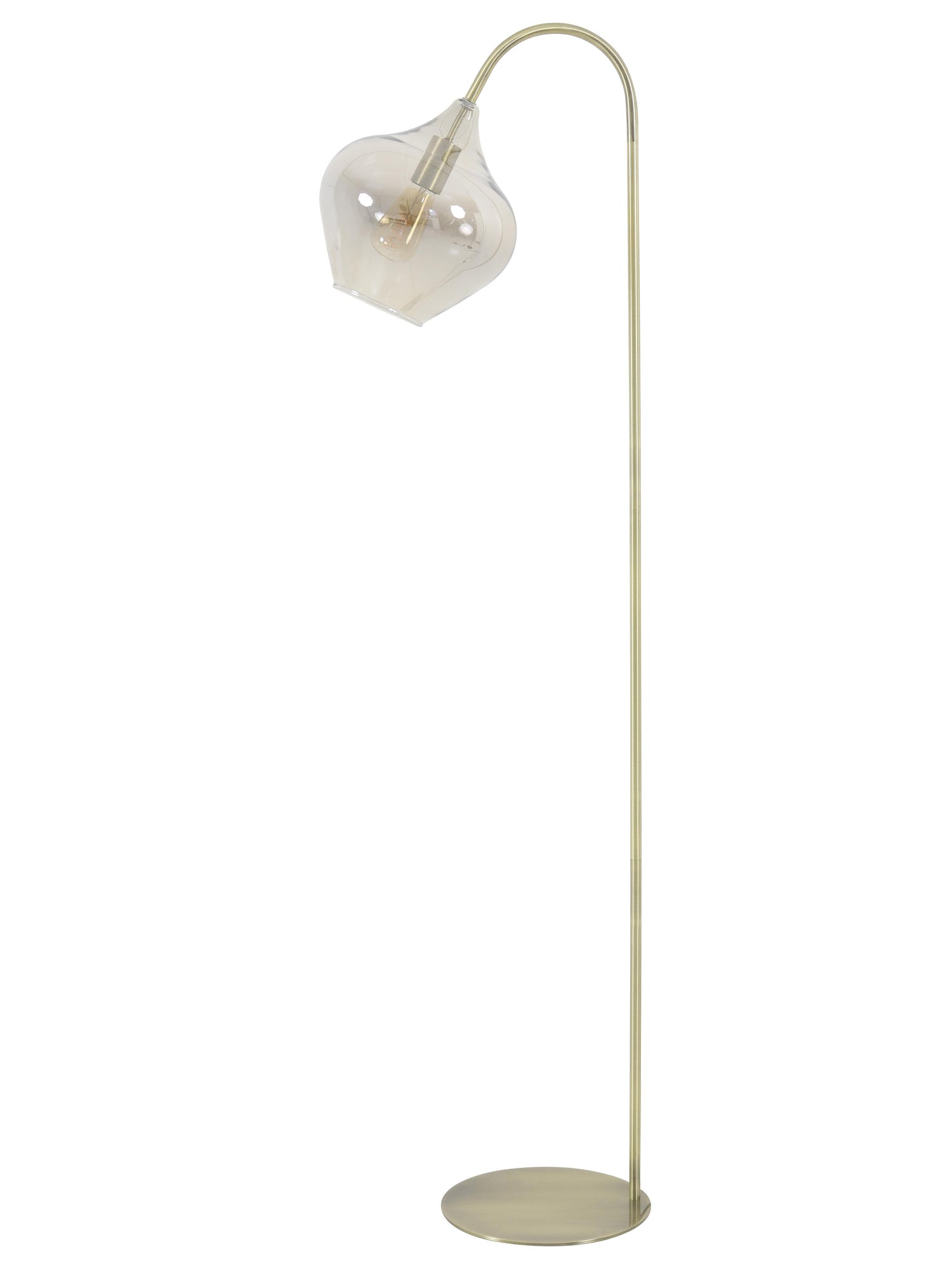 Rakel Floor Lamp - Antique Bronze &amp; Smoked Glass