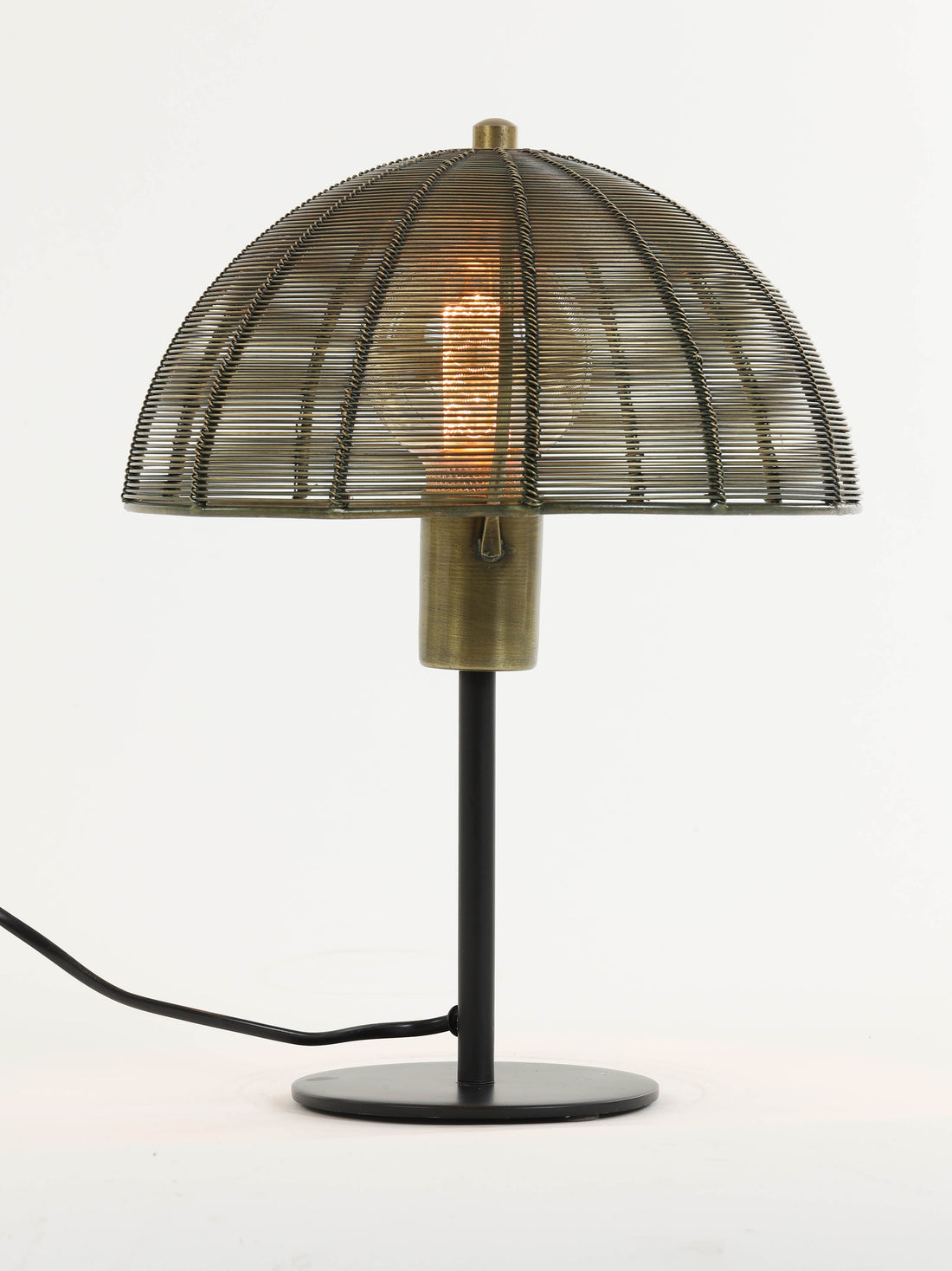 Klobu Antique Bronze &amp; Matte Black Table Lamp