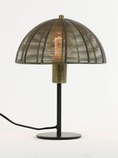 Klobu Antique Bronze &amp; Matte Black Table Lamp