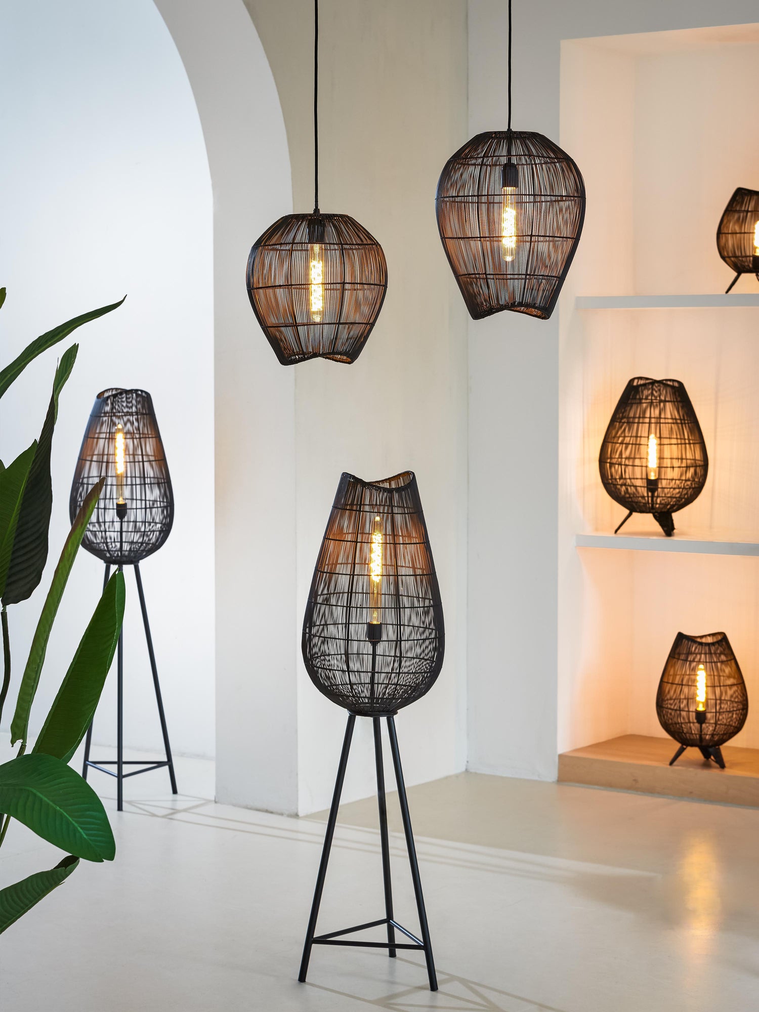 Yumi Black Pendant Light - 2 Sizes Available