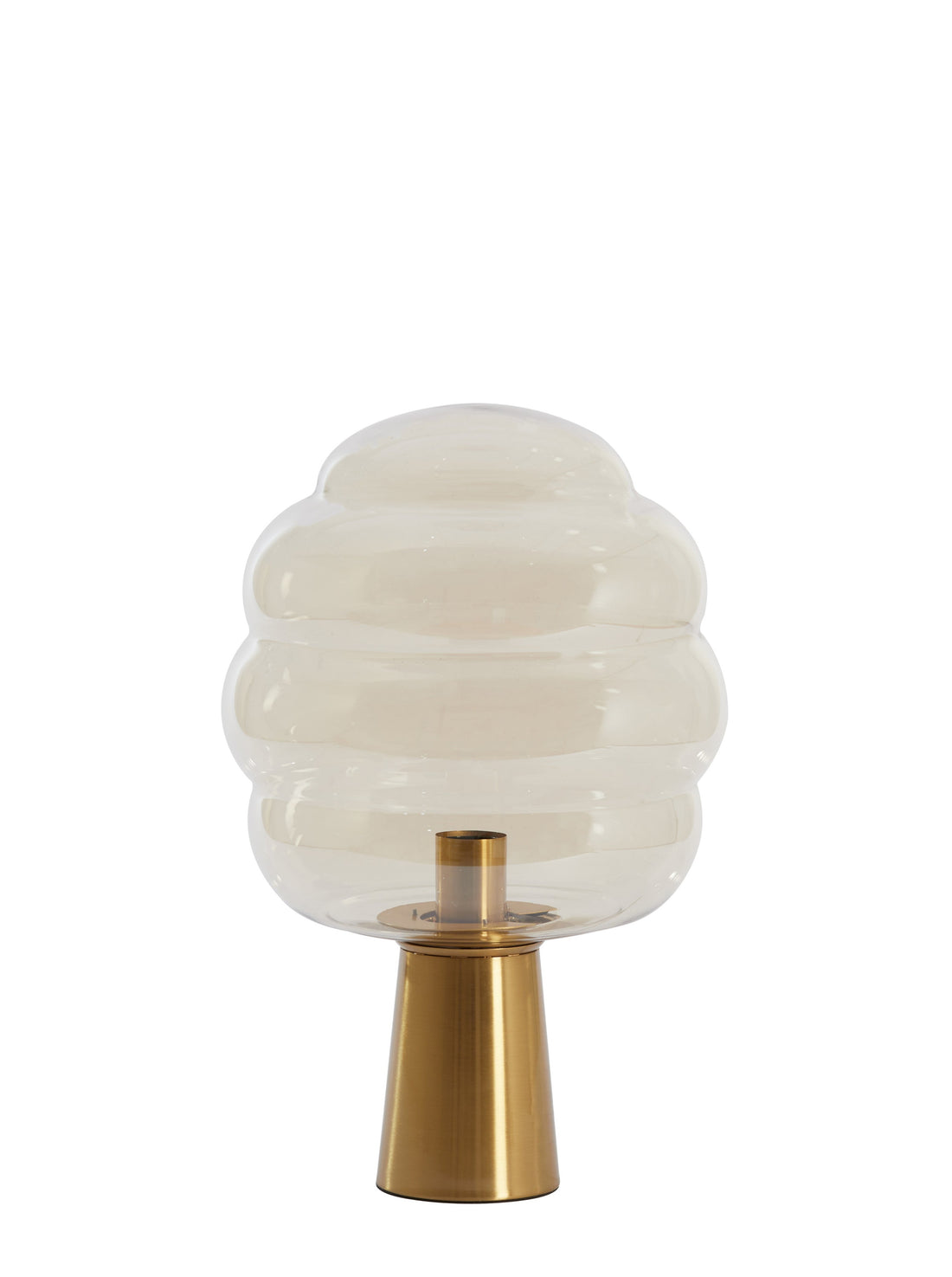 Misty Medium Amber &amp; Gold Glass Table Lamp