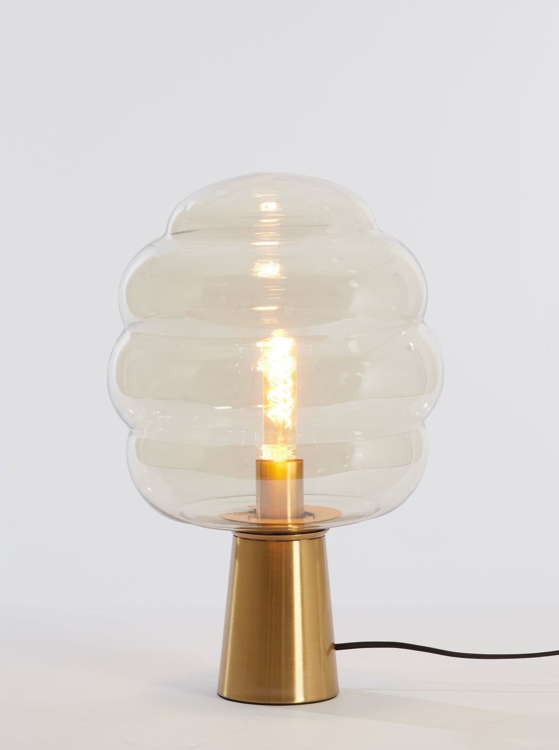 Misty Medium Amber &amp; Gold Glass Table Lamp