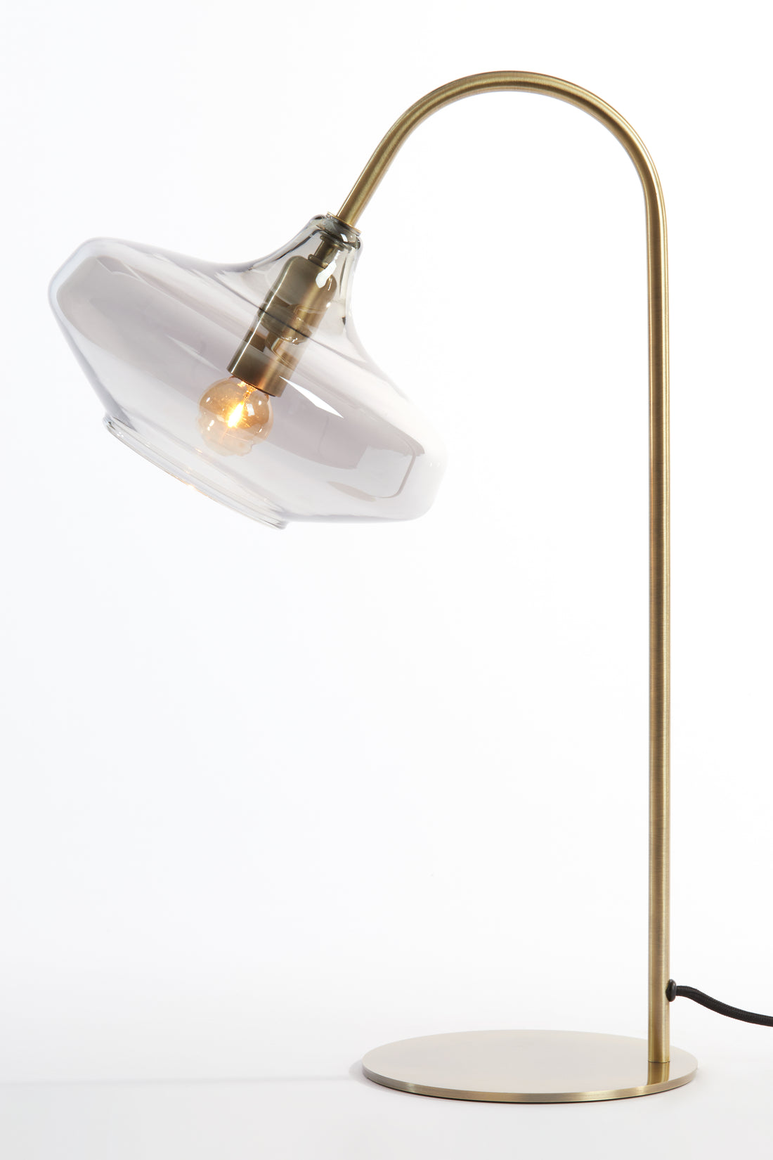 Solna Table Lamp - Antique Bronze &amp; Smoked Glass