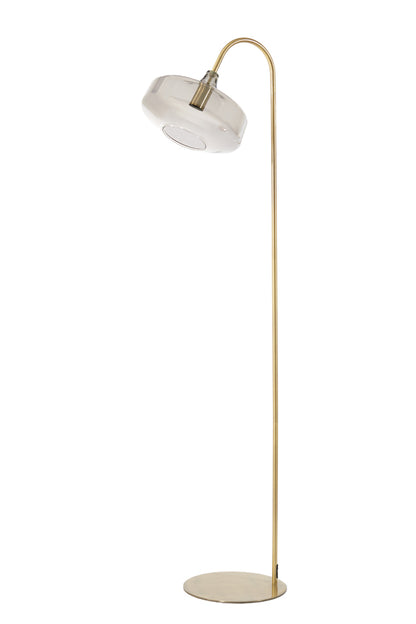 Solna Floor Lamp - Antique Bronze &amp; Smoked Glass