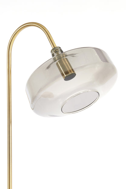 Solna Floor Lamp - Antique Bronze &amp; Smoked Glass