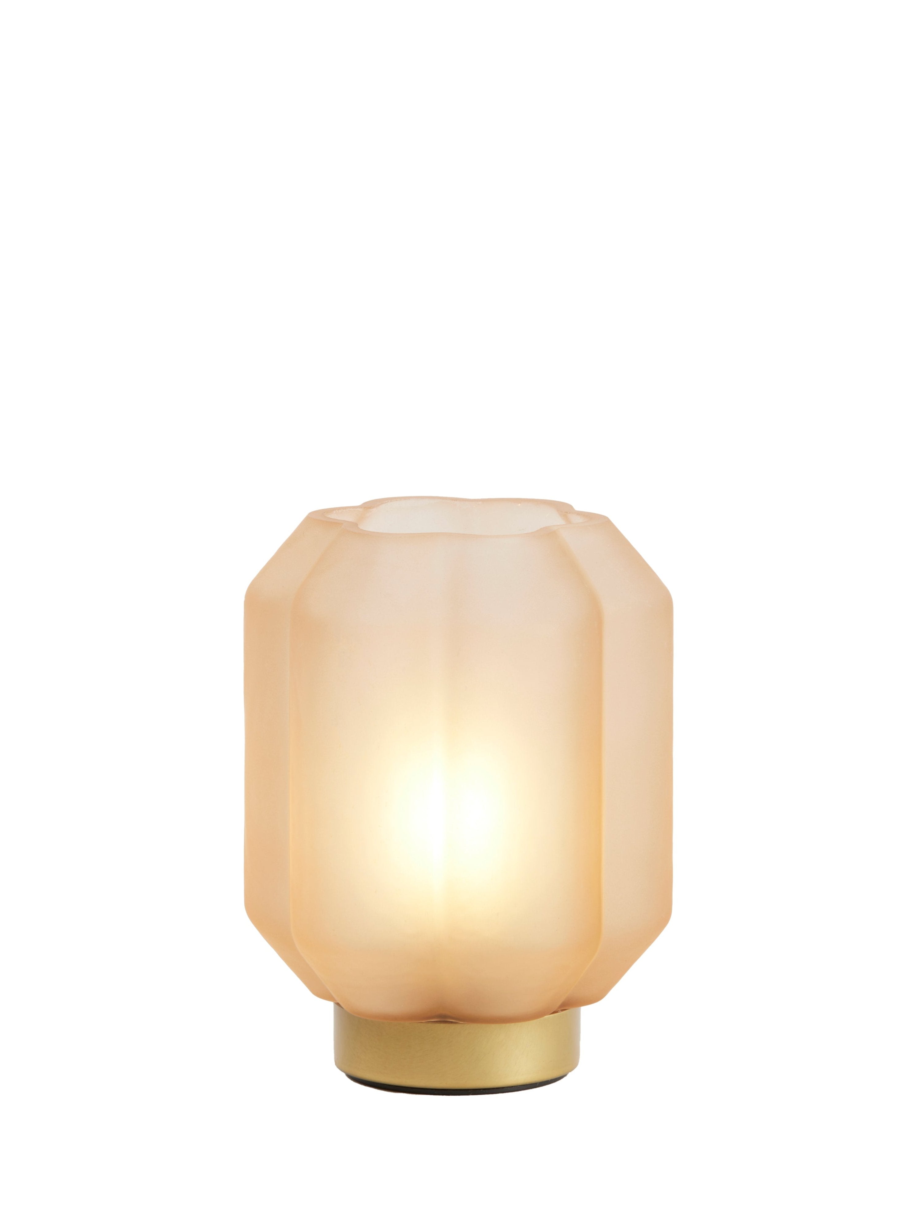 Palermo Peach Glass LED Lamp