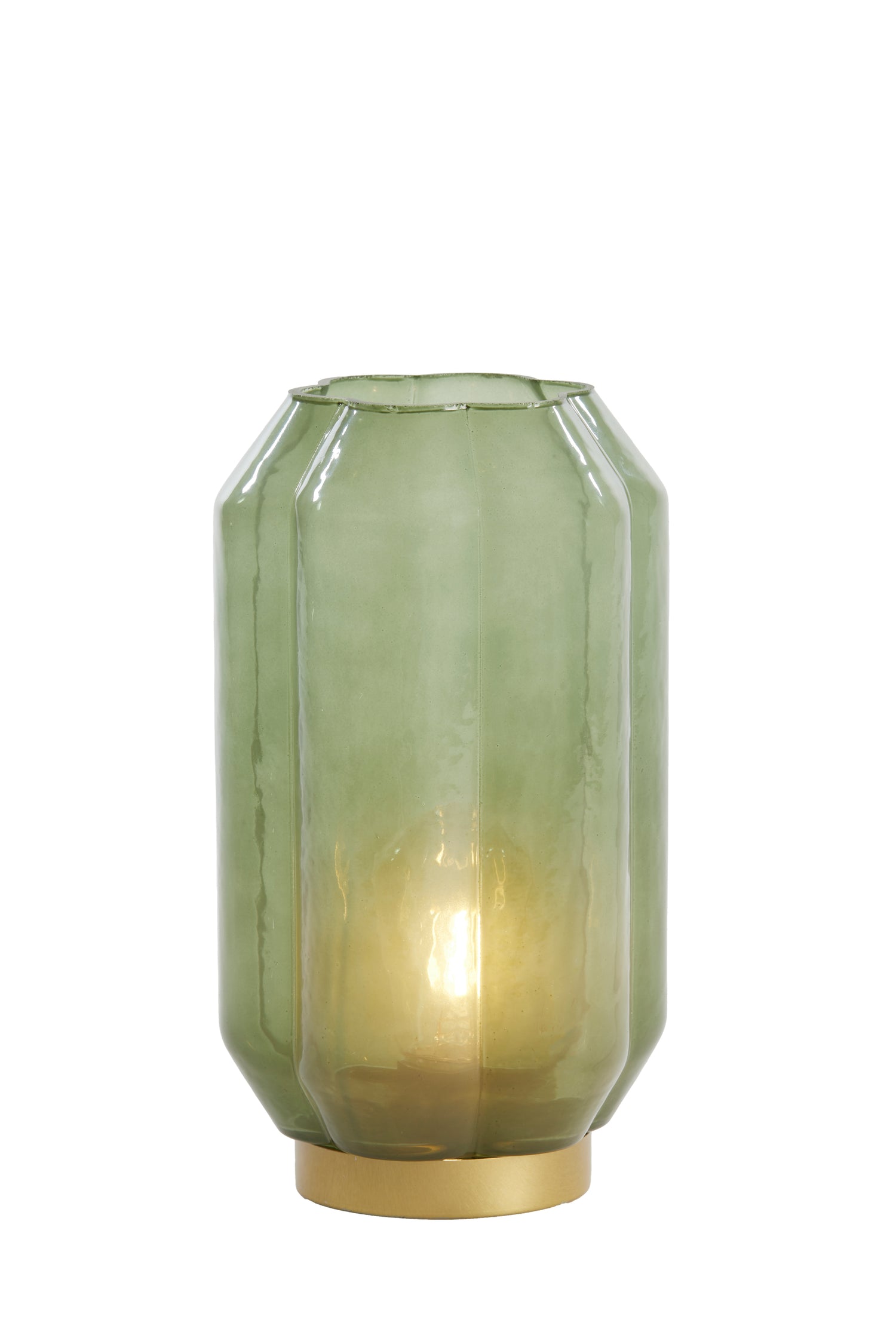 Palermo Green Glass LED Lamp