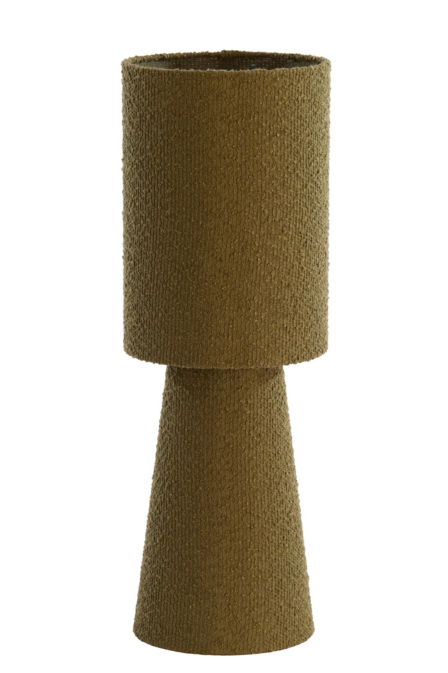 Catania Olive Green Bouclè Table Lamp