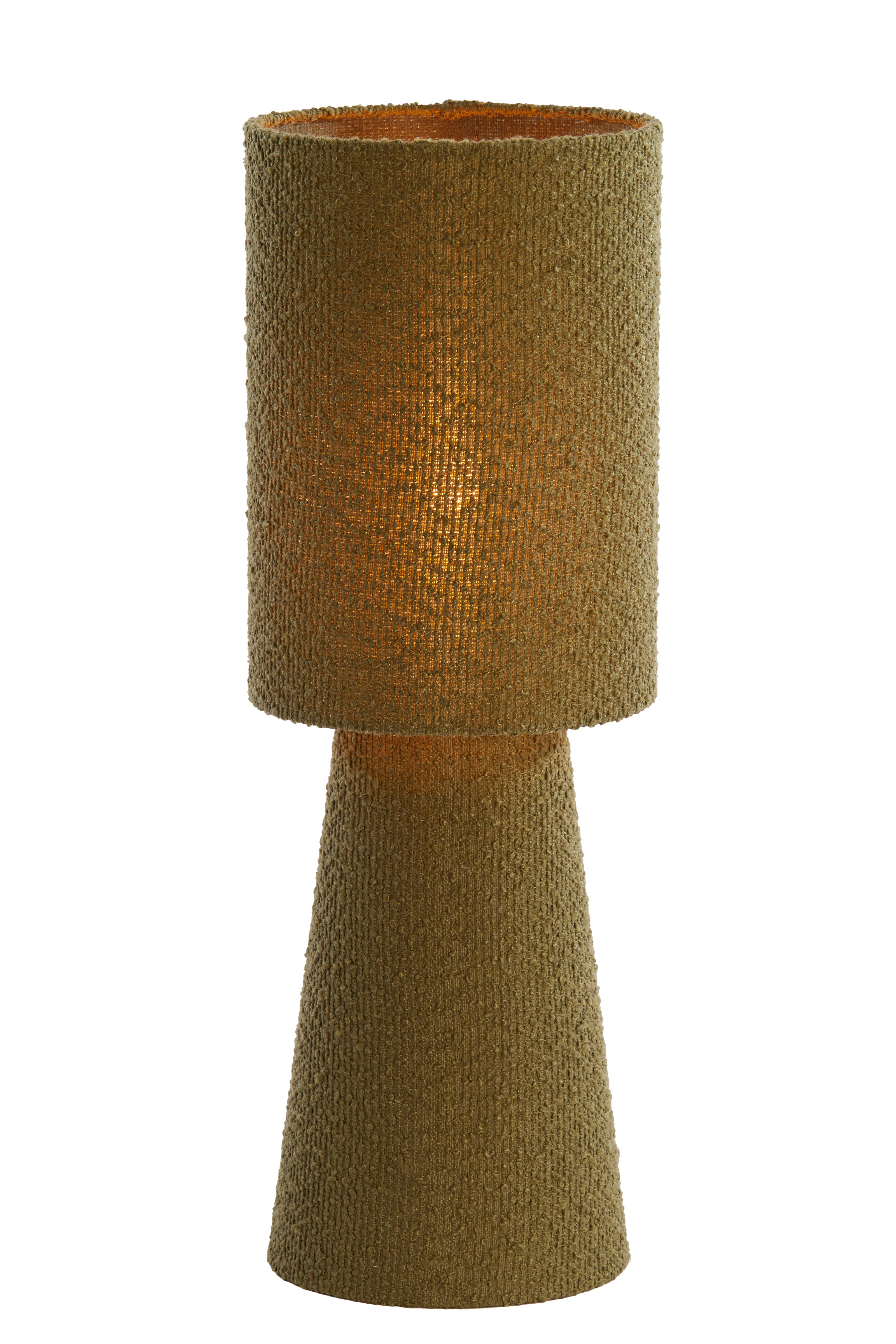 Catania Olive Green Bouclè Table Lamp