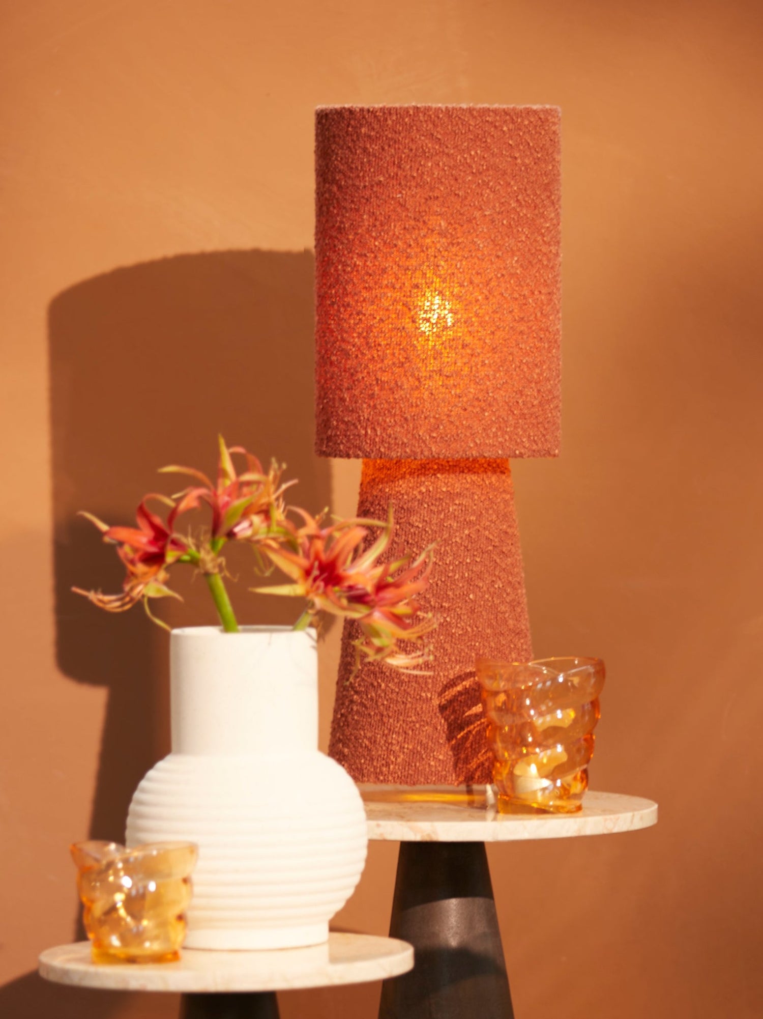 Catania Rust Bucle Table Lamp