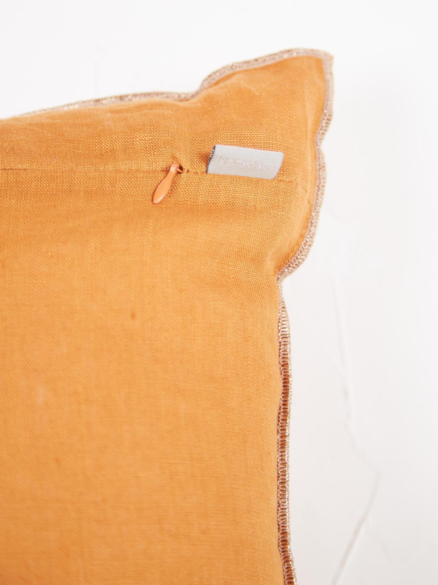 Zeff Celeste Linen 45x45cm Cushion - Copper