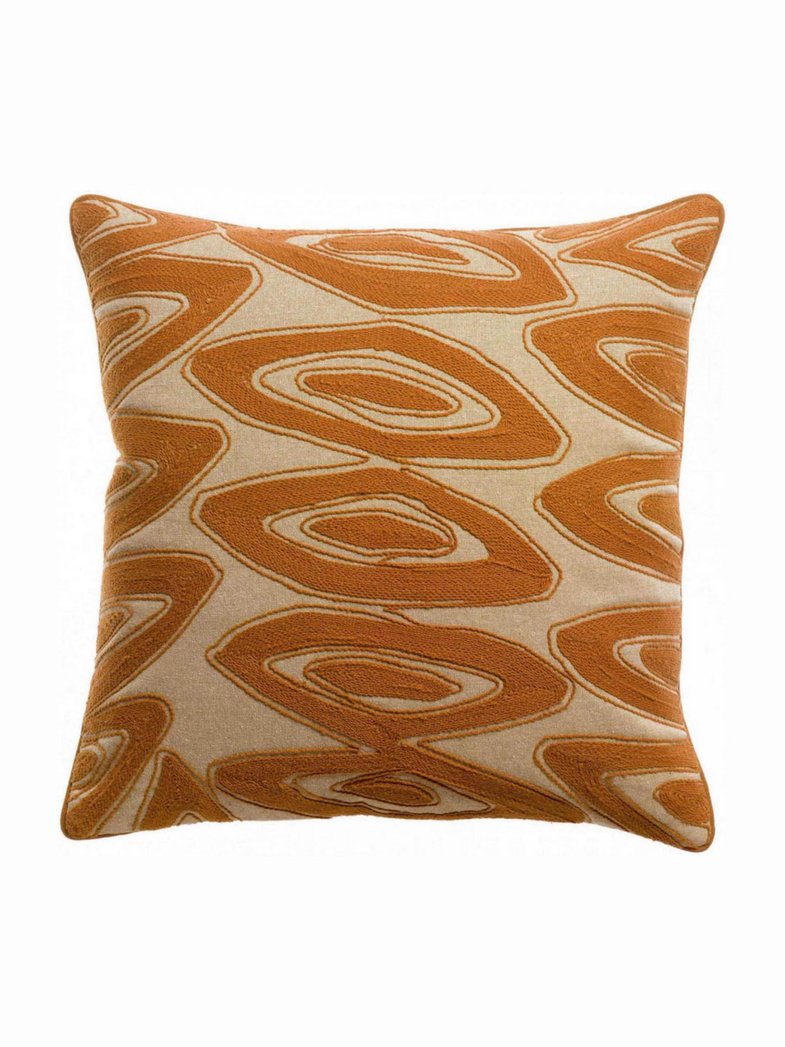 Leya Embroidered Cushion - 45x45cm - Copper