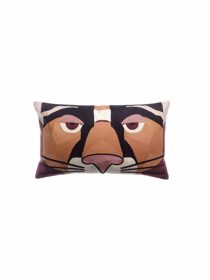 Babka Embroidered Cushion  - Ebony -