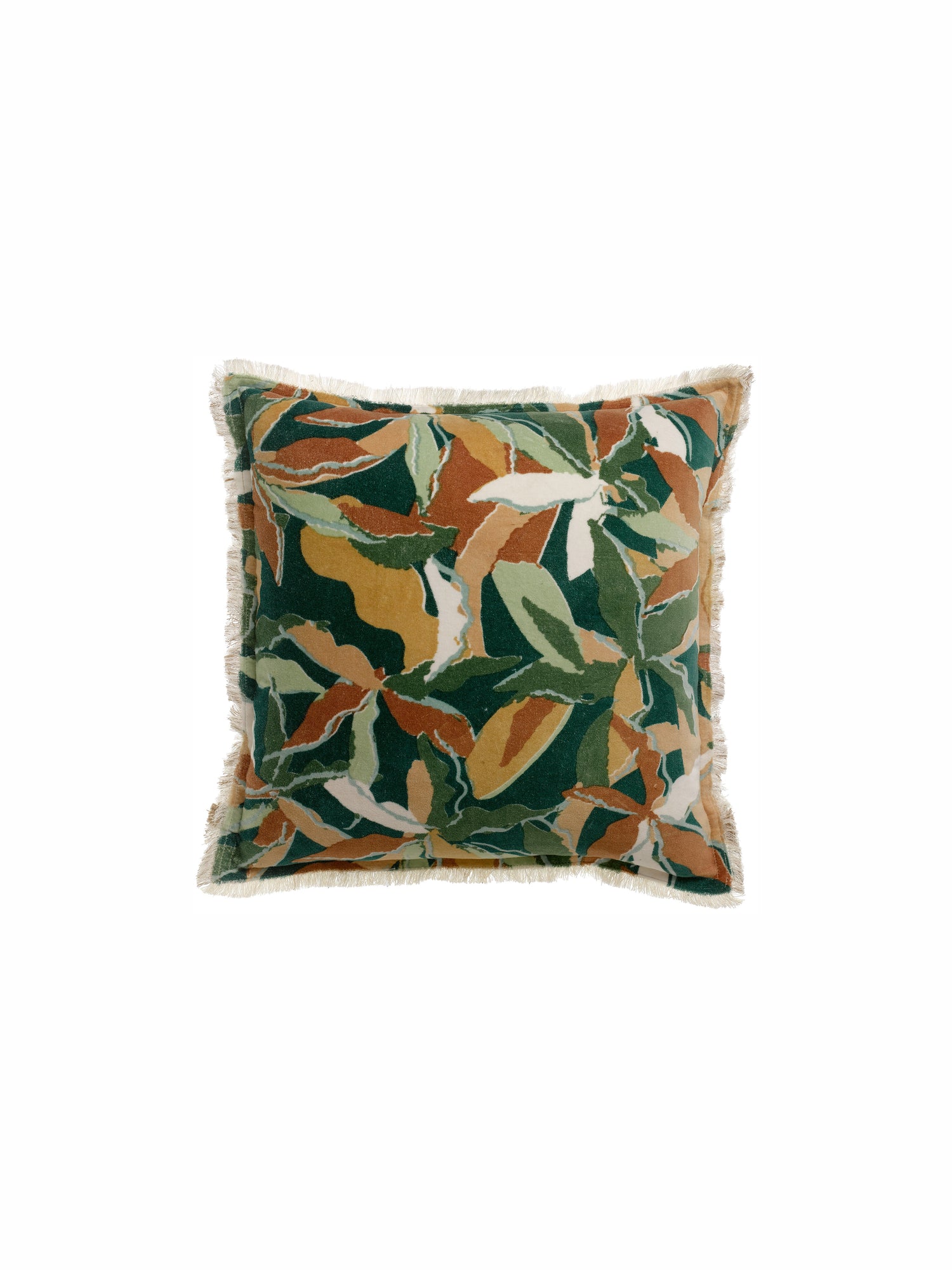 Alina Printed Velvet Cushion - Petrol - 3 Sizes avaliable