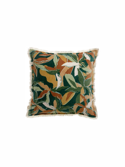 Alina Printed Velvet Cushion - Petrol - 3 Sizes available