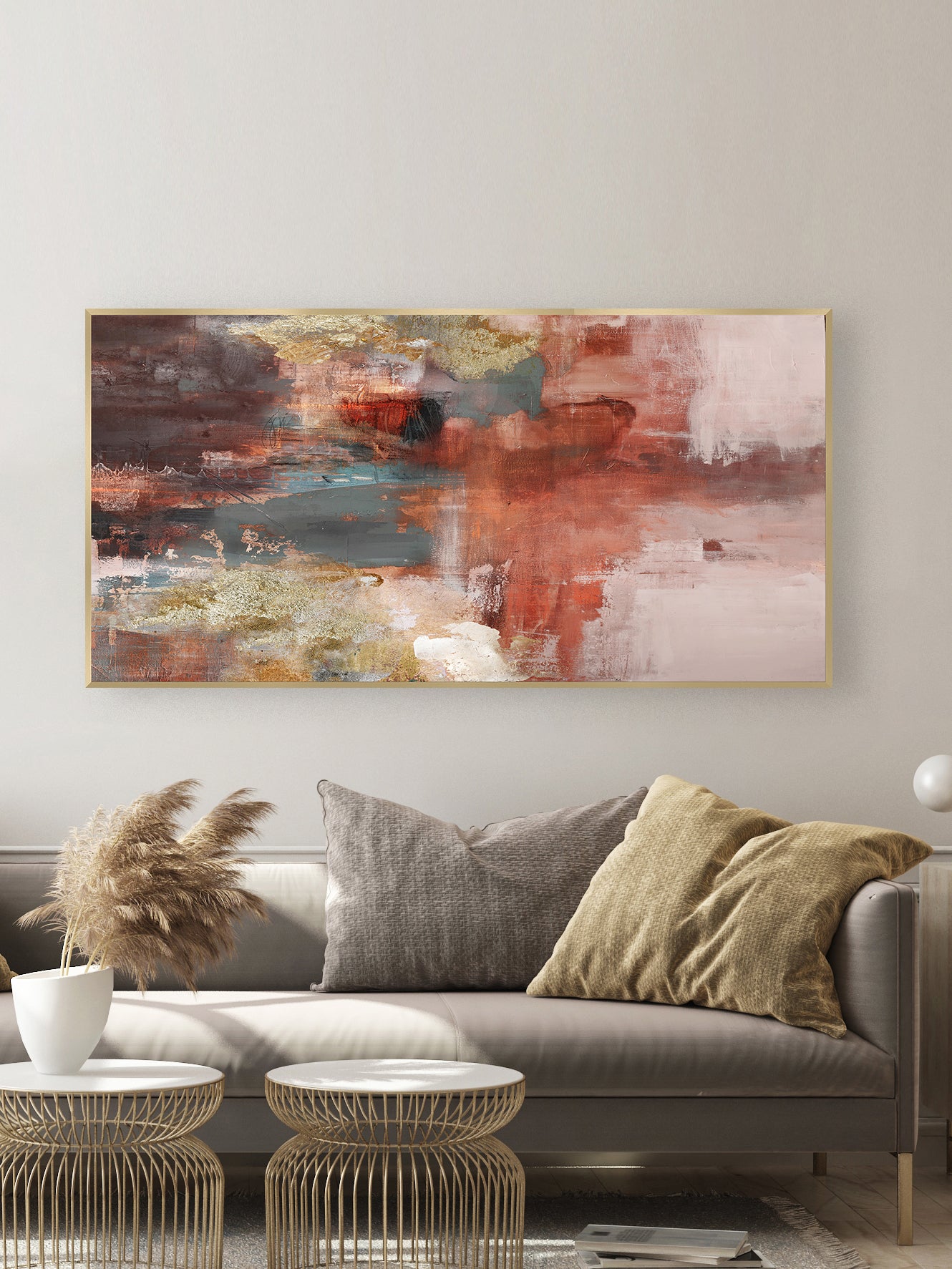 Beauden 11 Abstract Wall Art - 76x152x4cm