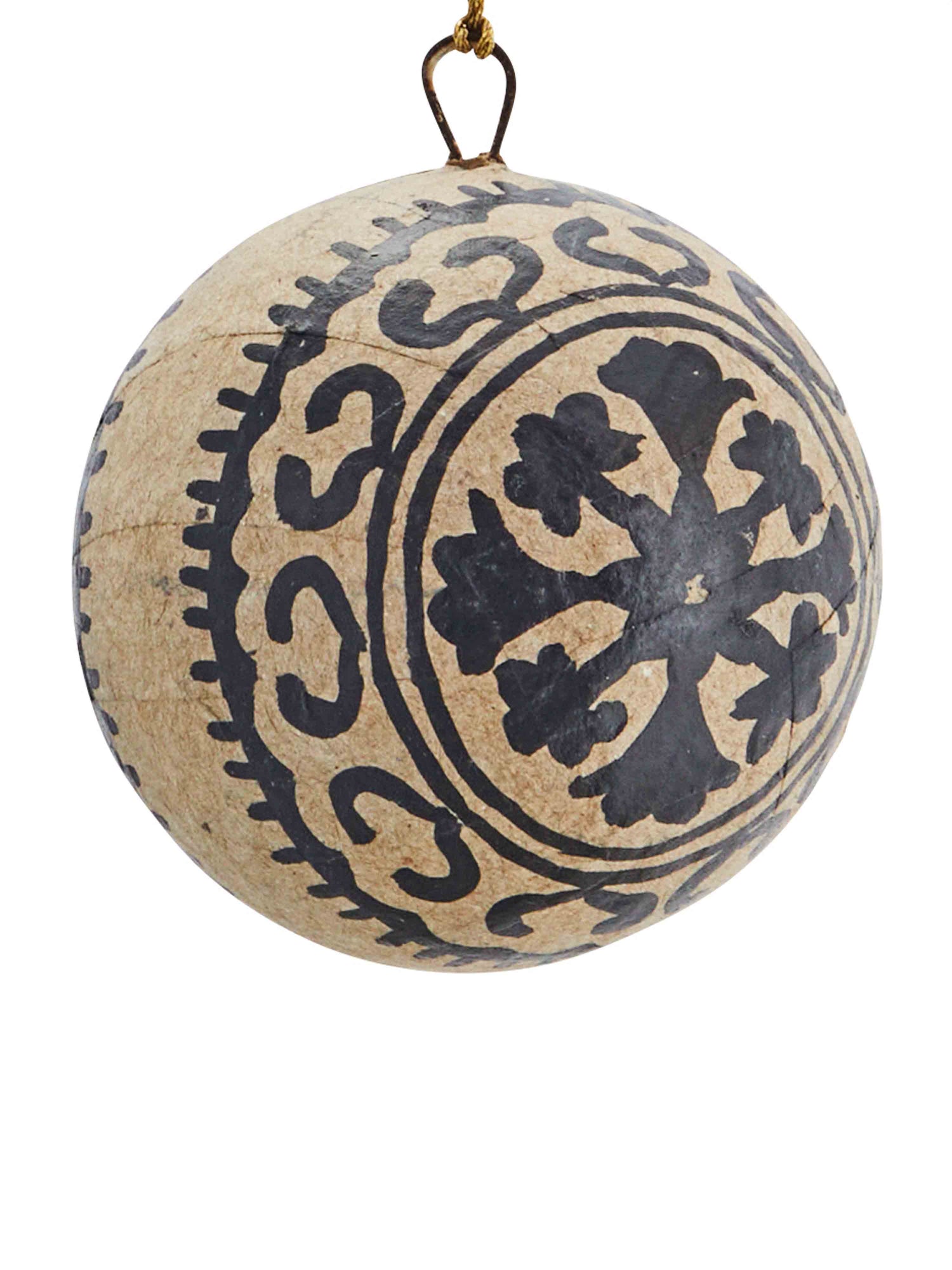 Handmade Paper Mache Ball Decoration