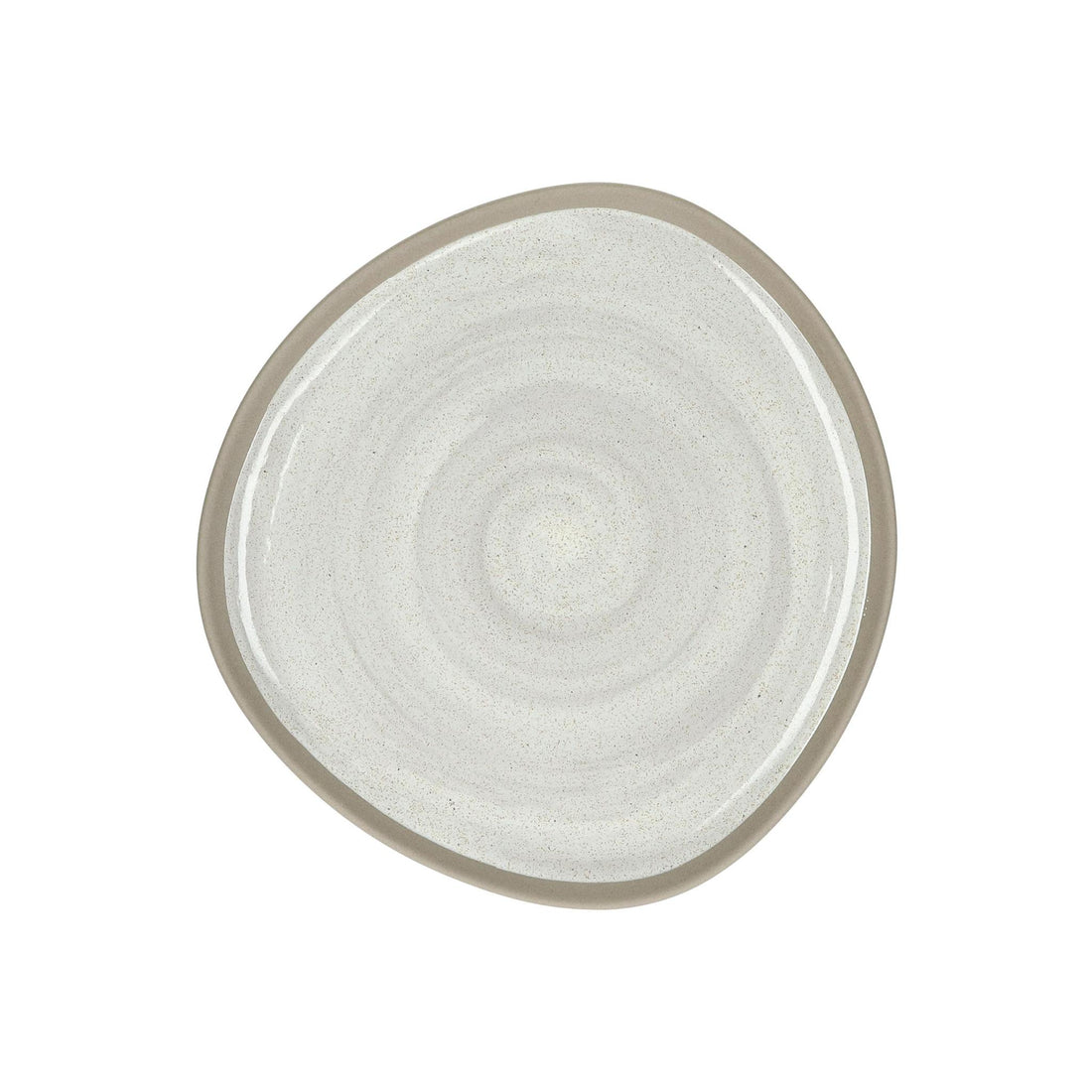 Primeval Porcelain breakfast Plate - Light Grey