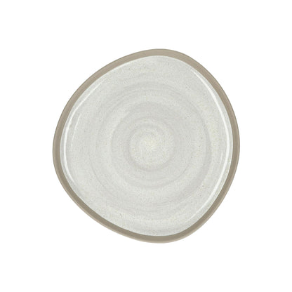 Primeval Porcelain breakfast Plate - Light Grey