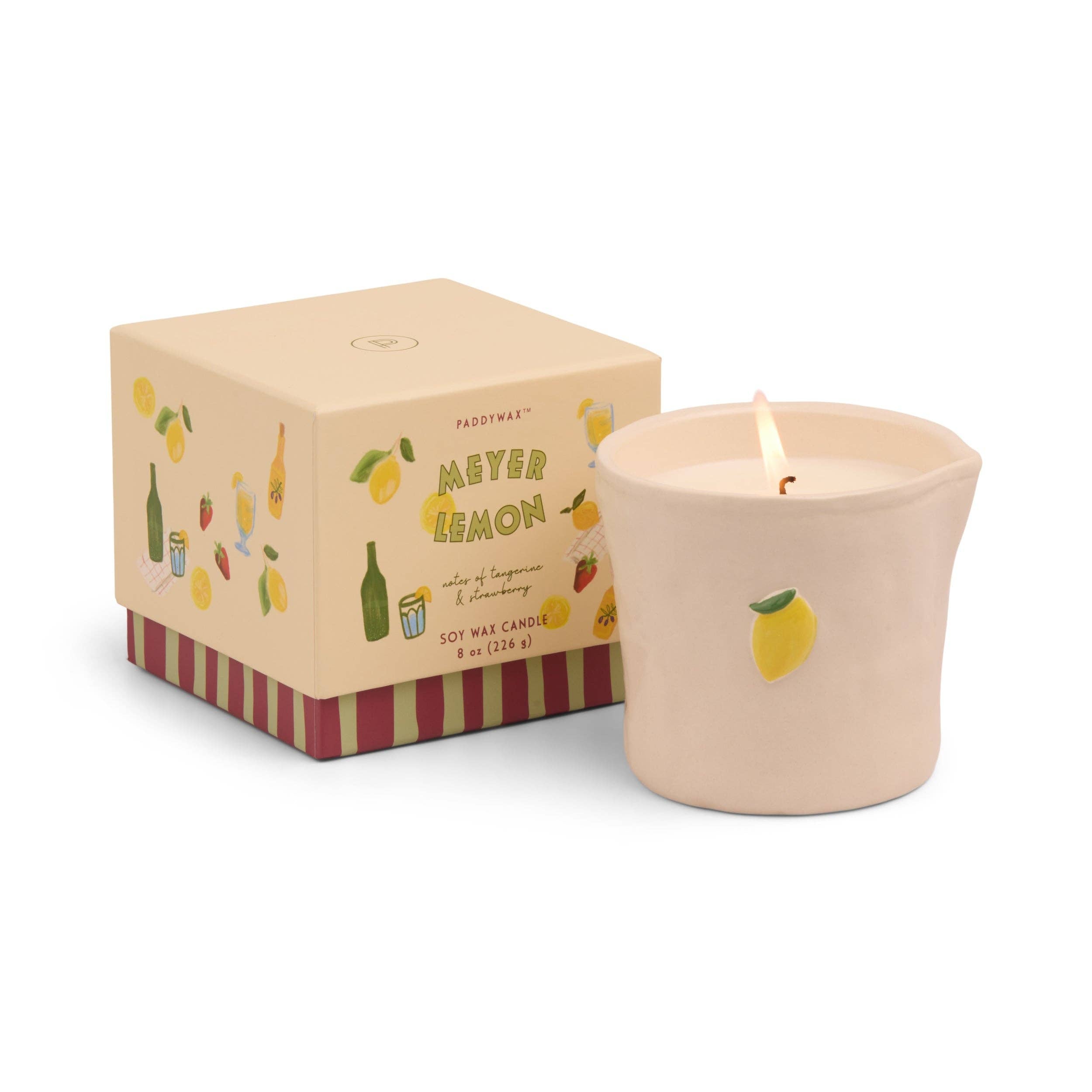 Paddywax Bistro Lemon Ceramic Candle - Meyer Lemon