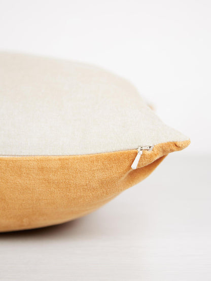 Elise Velvet Cushion - Ochre - 2 Sizes Available