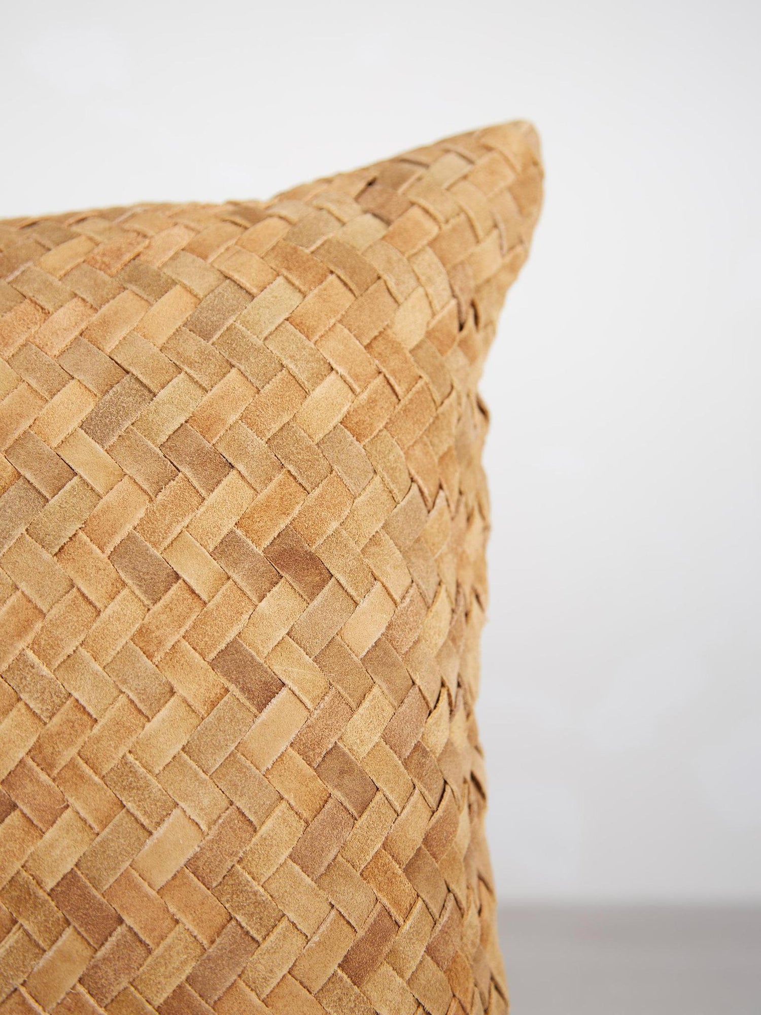 Chevron Weaved Suede Cushion