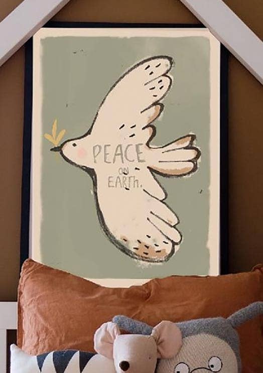 Peace bird wallposter 50x70cm