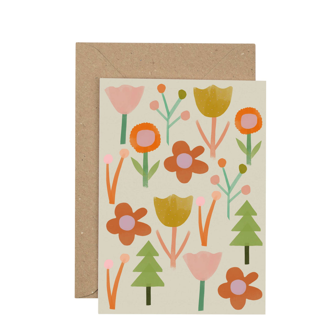 Floral blank card