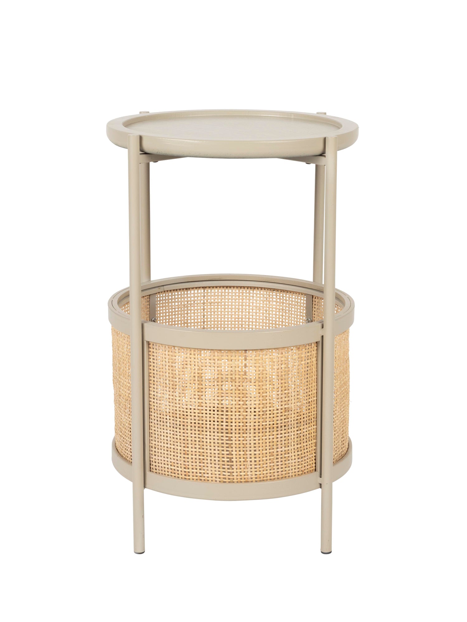 Marvis Sand Rattan Round Side Table