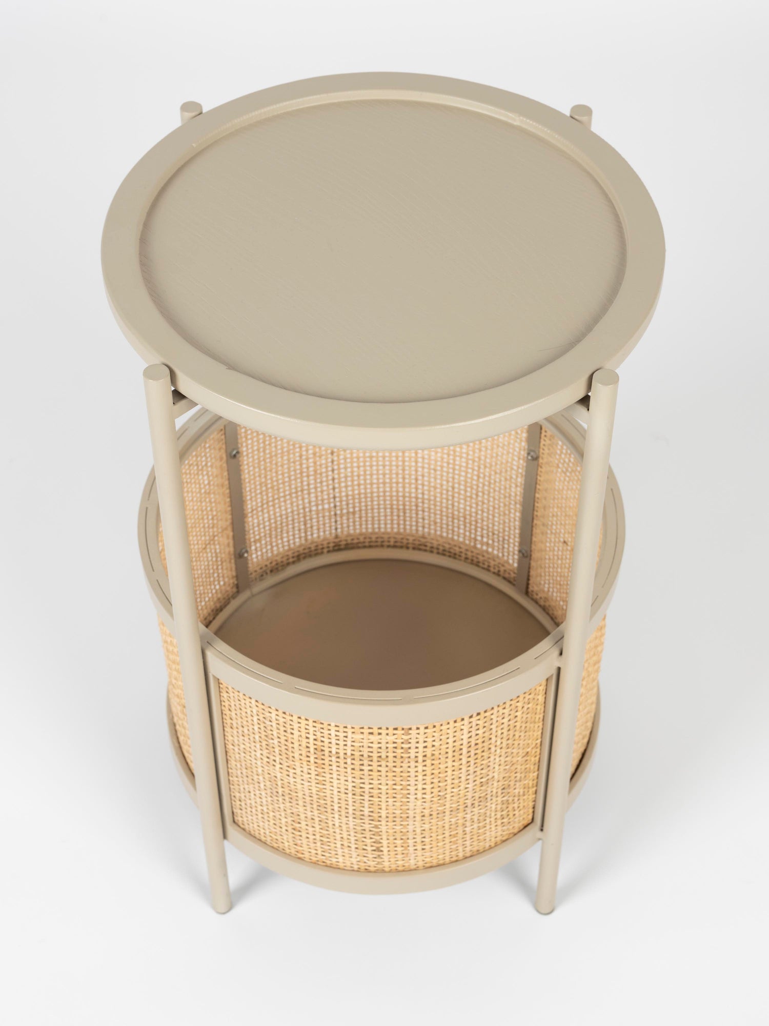 Marvis Sand Rattan Round Side Table