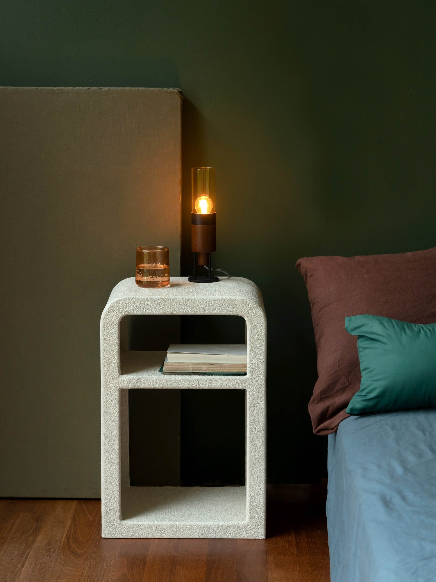 Veda Recycled Marble Bed Side Table