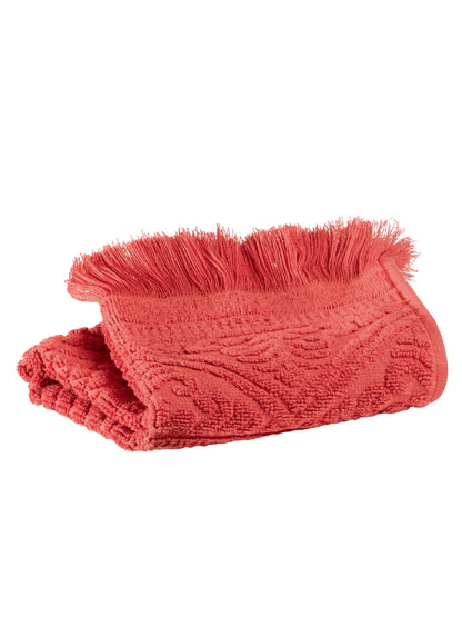 Embossed Jacquard Towel in Brick - 4 Sizes Available