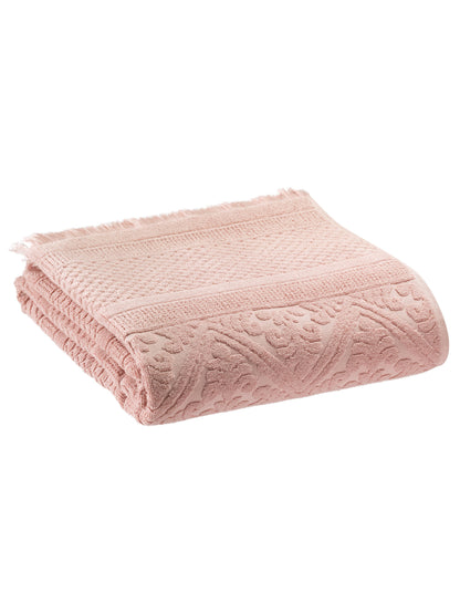 Embossed Jacquard  Towel in Aubepine Pale Pink - 4 Sizes Avilable