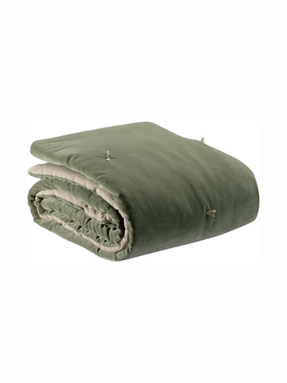 Elise Quilted Velvet Throw  - Verveine -