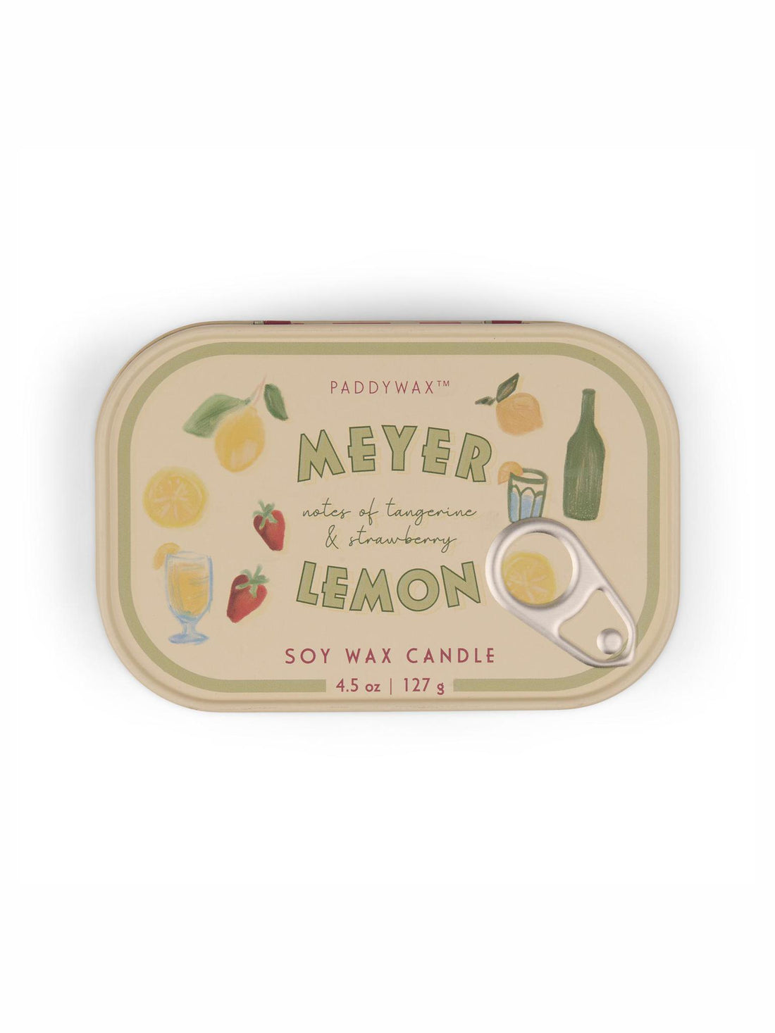 Bistro 4.5oz/127g Lemon Printed Tin Candle - Meyer Lemon