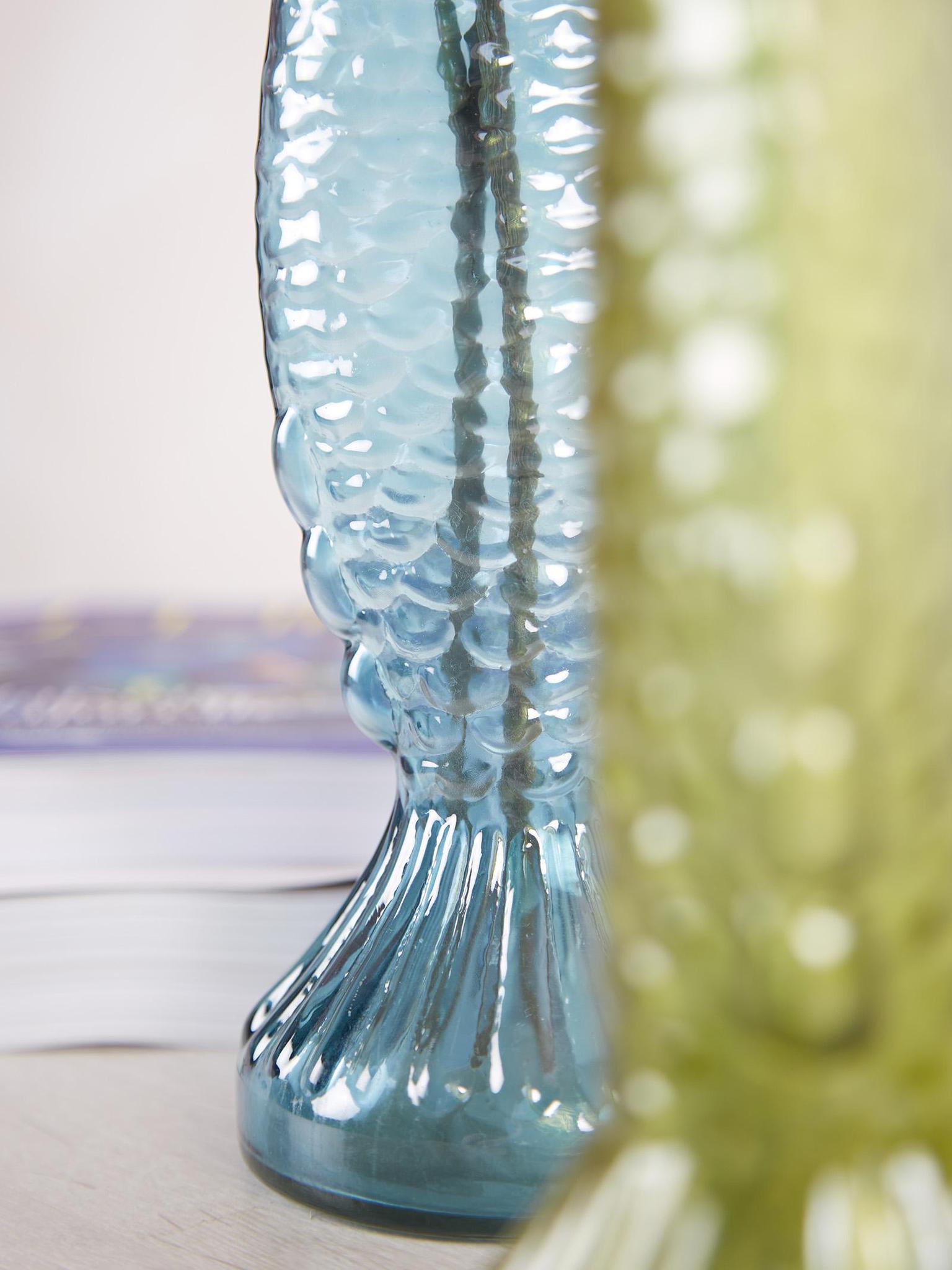 Glass Fish Vase - 2 Colours Available