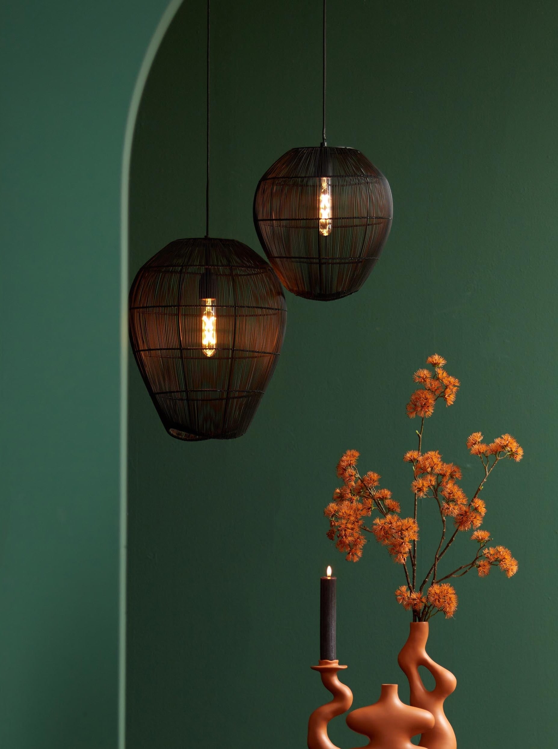 Yumi Black Pendant Light - 2 Sizes Available